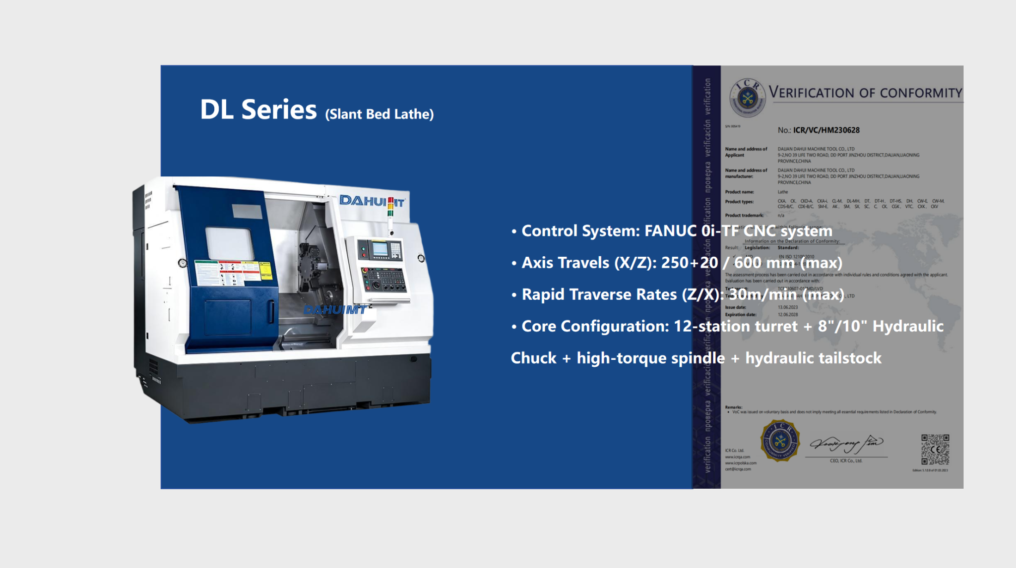 DL SerieS (Slant Bed Lathe)