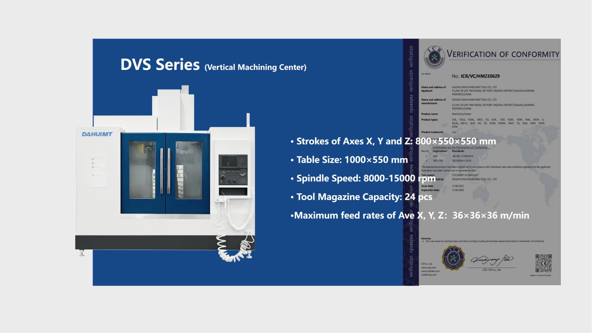 DVS SerieS (vertical Machining center)