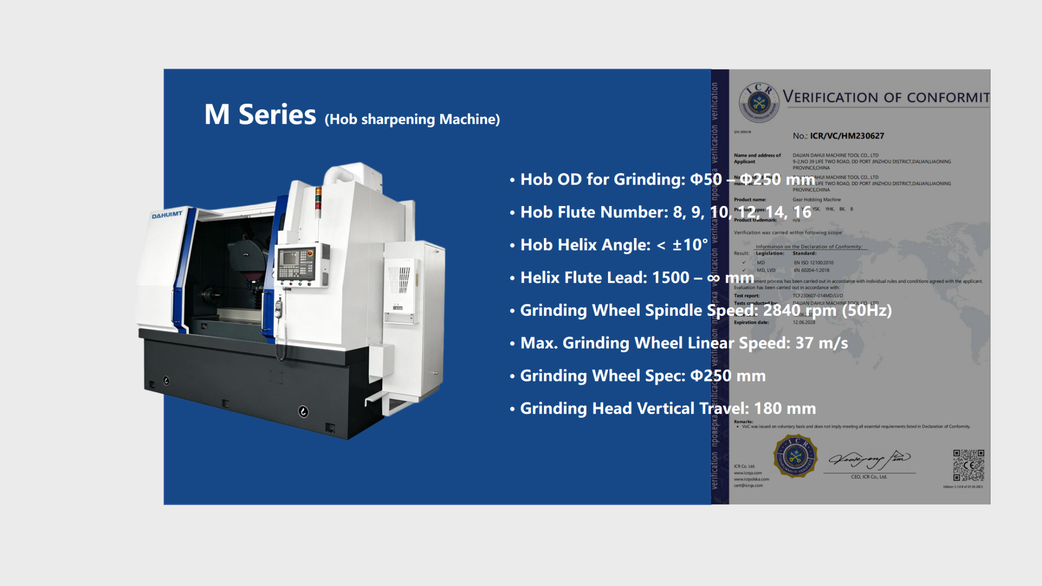 M SerieS (Hob sharpening Machine)
