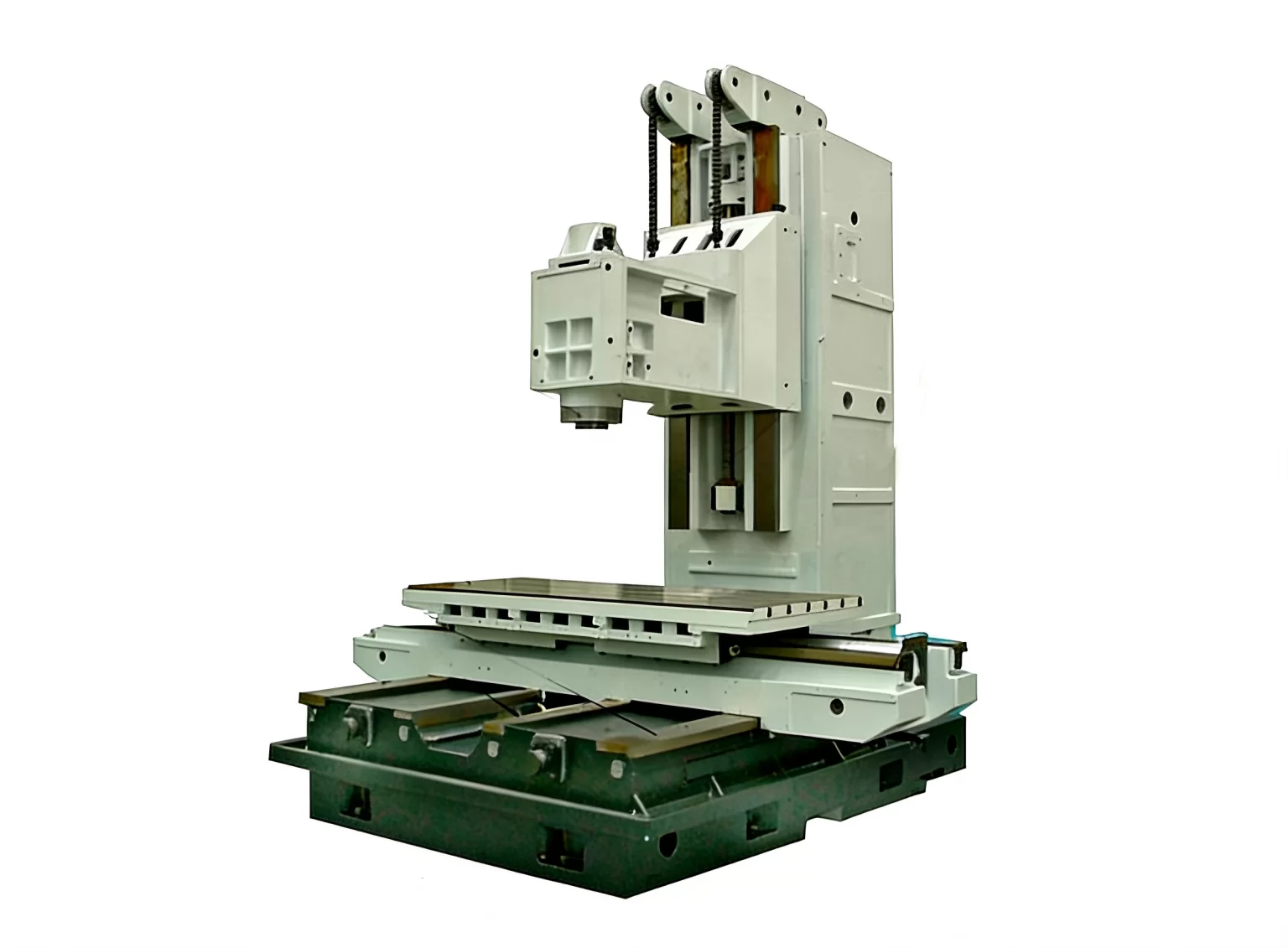Machining centre bed casting with symmetrical rib structure and mounting faces