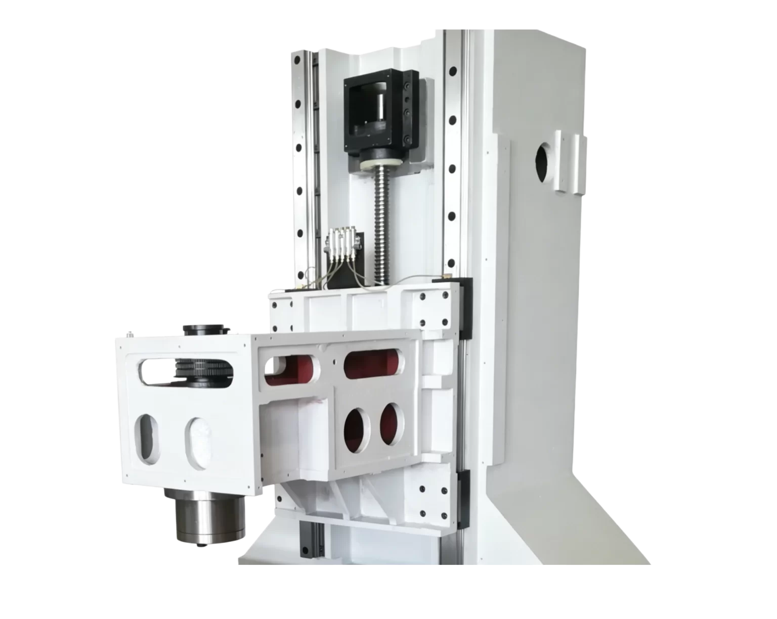 Thermally symmetric machine tool structure showing the spindle positioned at the centre of the frame