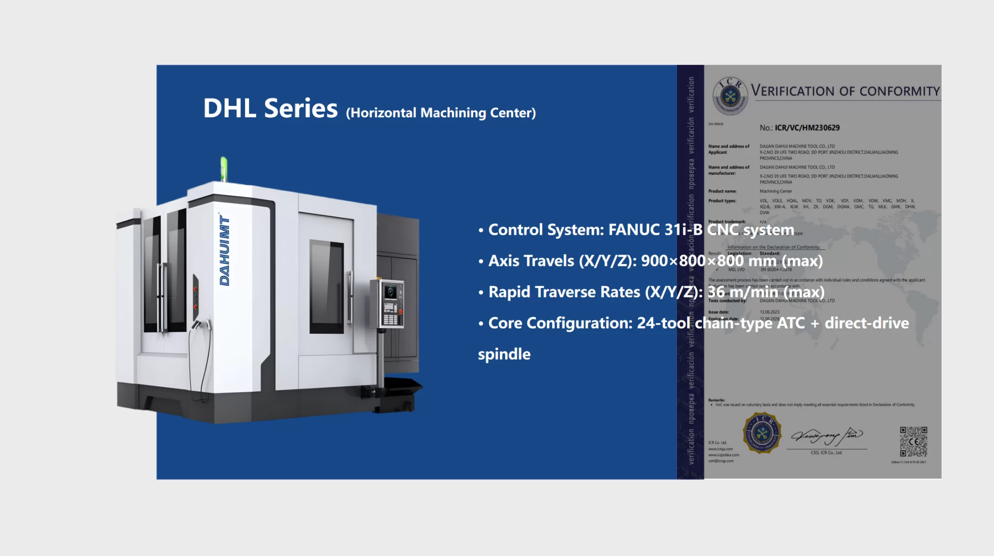 DHL SerieS (Horizontal Machining center)