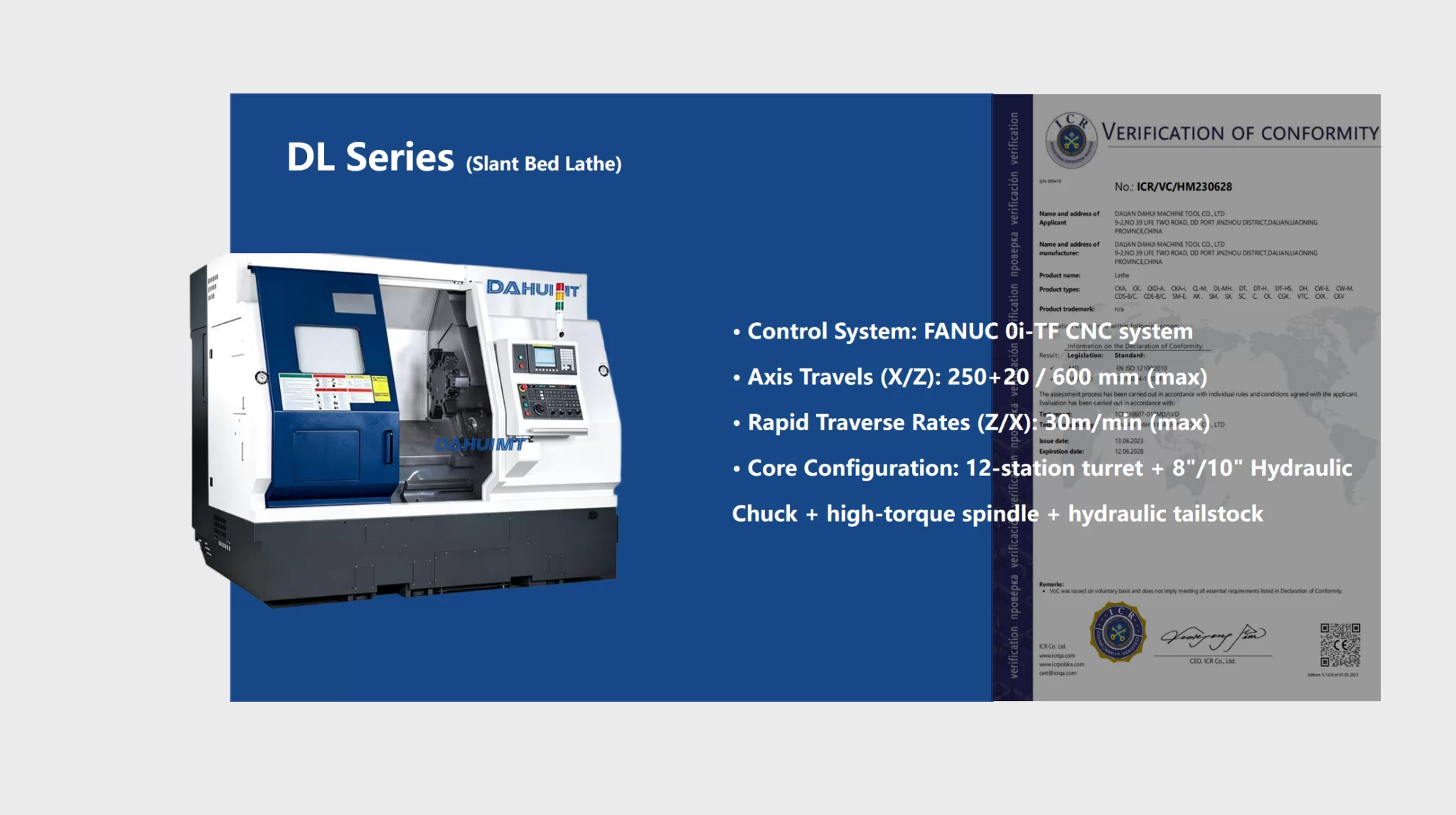 DL SerieS (Slant Bed Lathe)