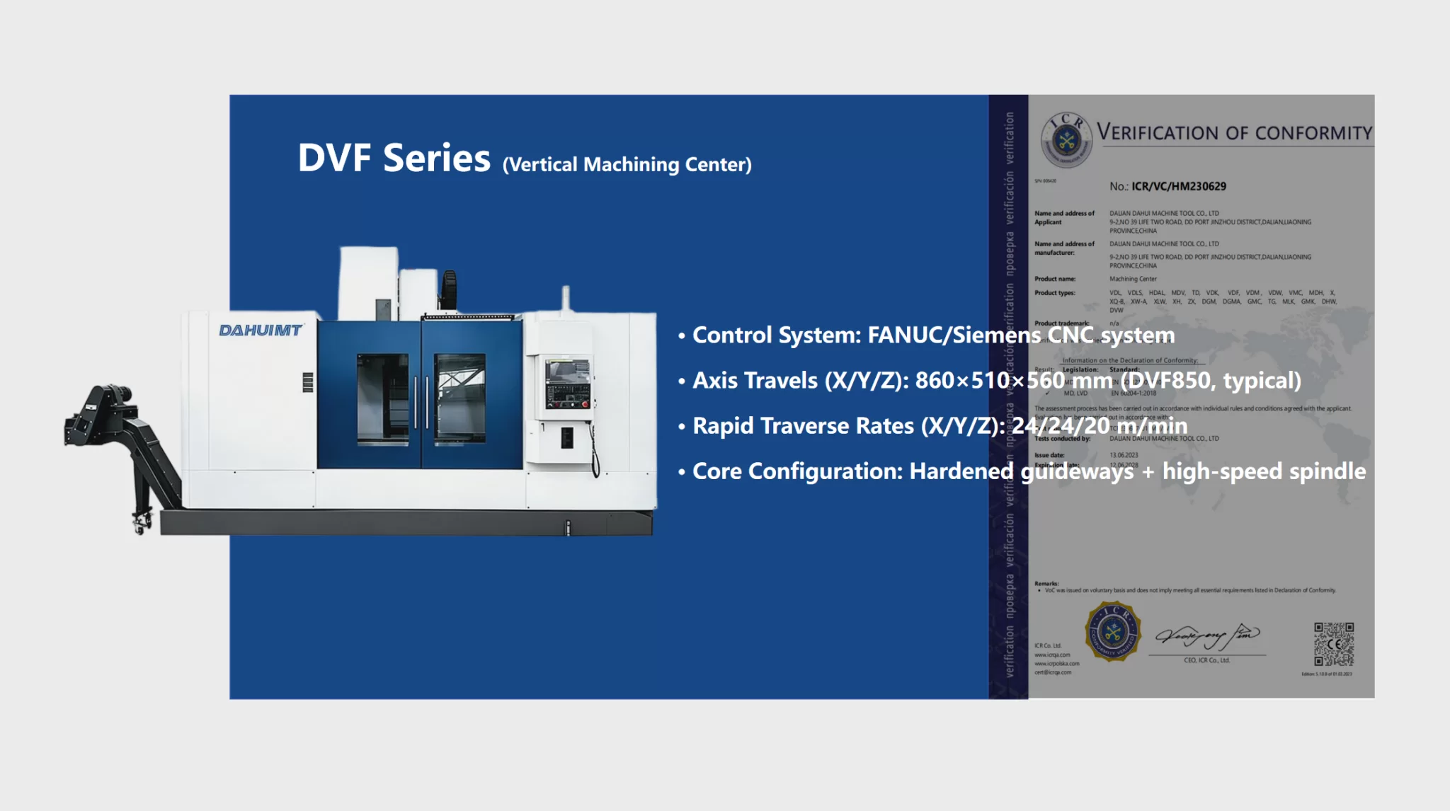 DVF SerieS (vertical Machining center)