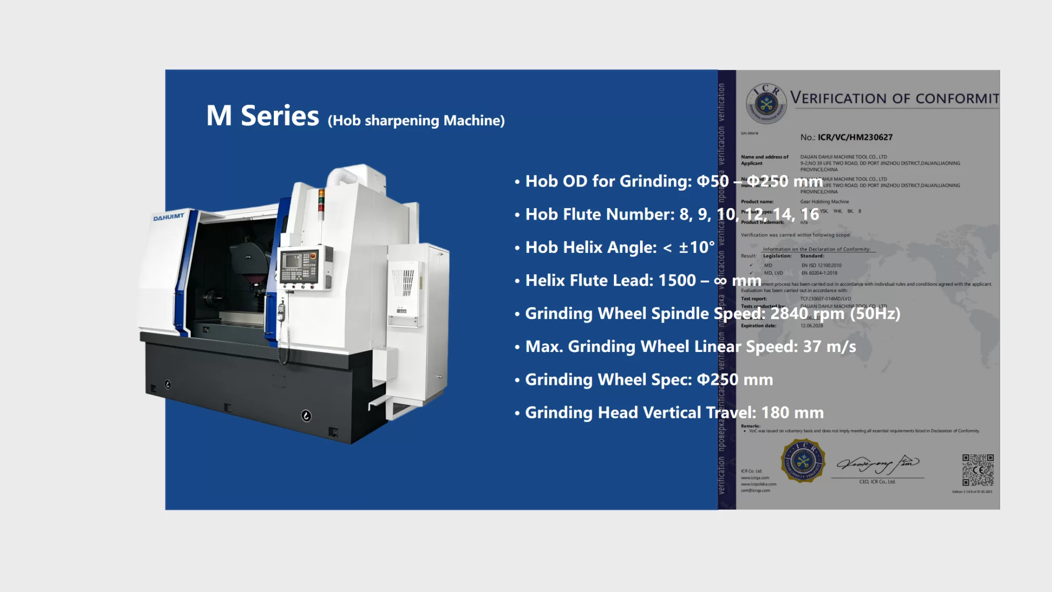M SerieS (Hob sharpening Machine)