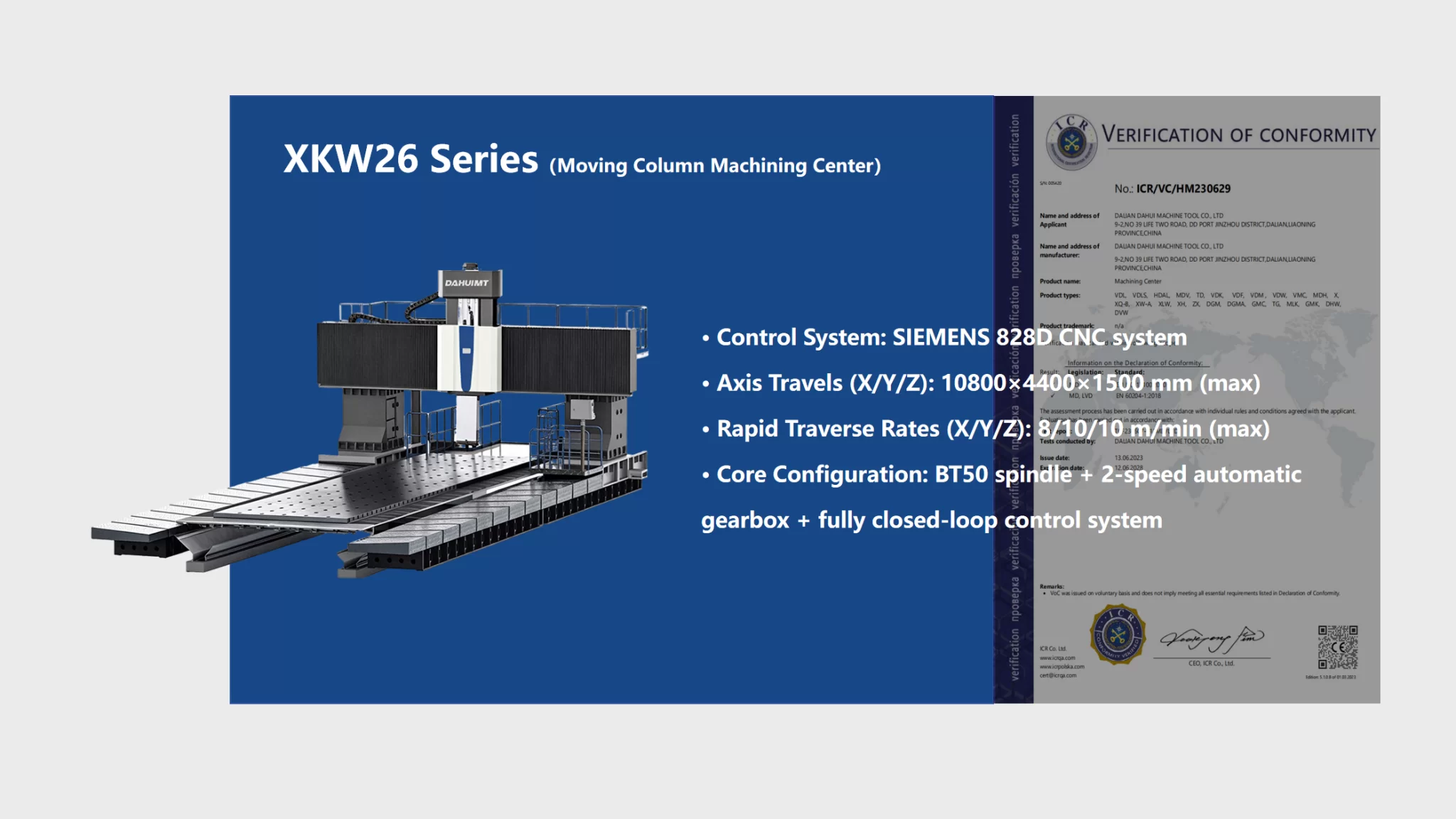 XKW26 SerieS (Moving column Machining center)
